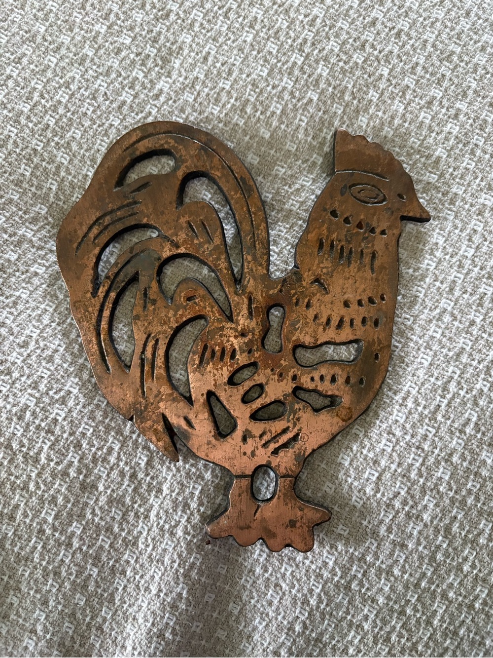 Copper Rooster Trivet